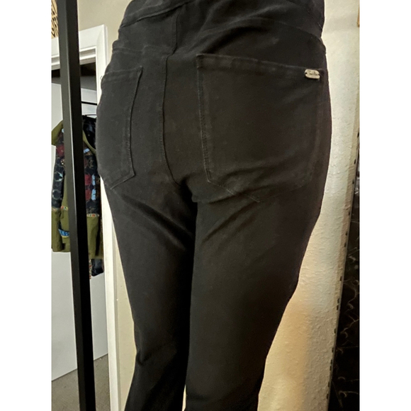 nwt womens black leggings by true slim size 10 back pockets ankle length - Picture 5 of 5